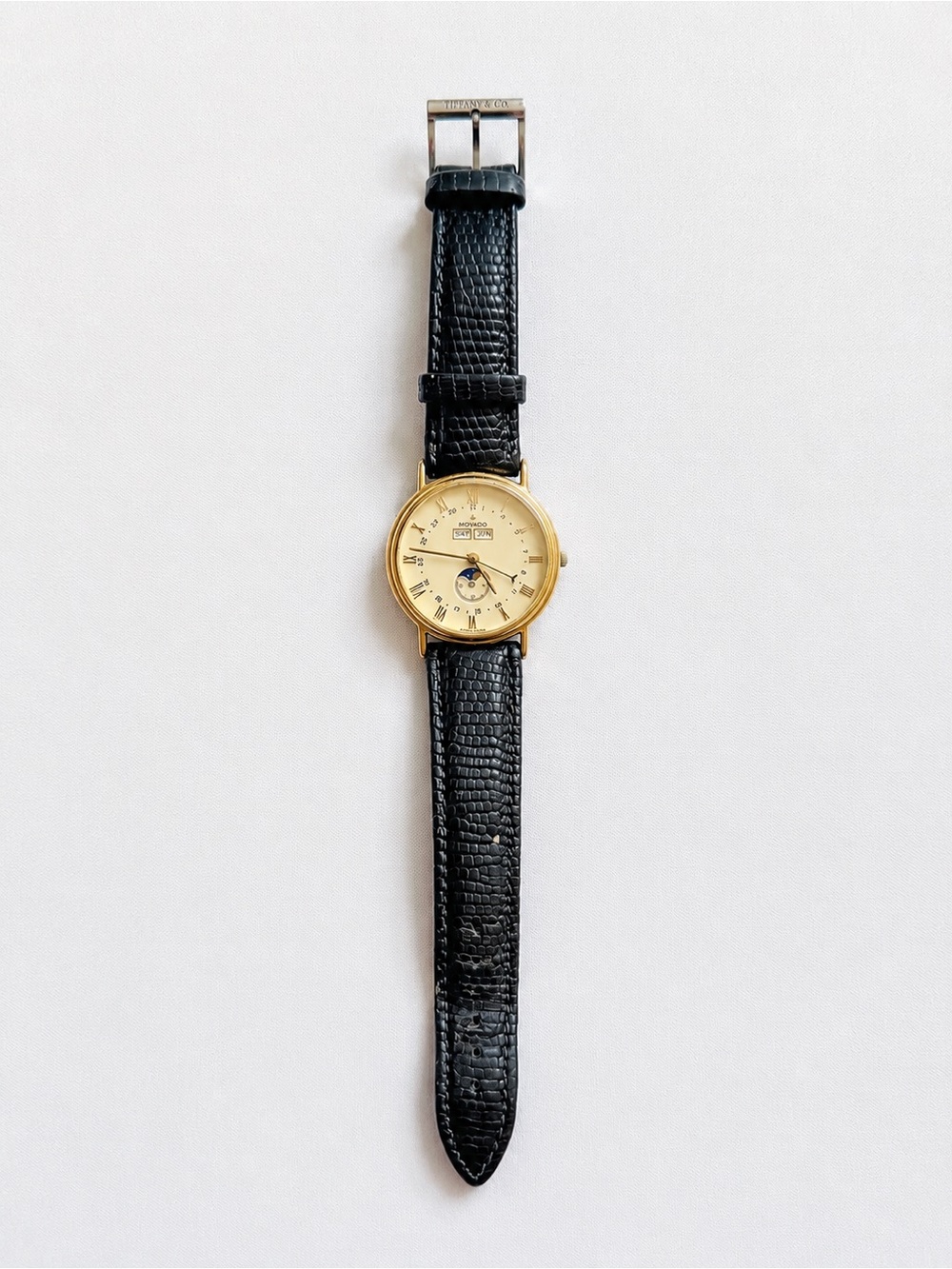 Movado - Vintage Dial Watch with Tiffany & Co Strap and Original Band and Box